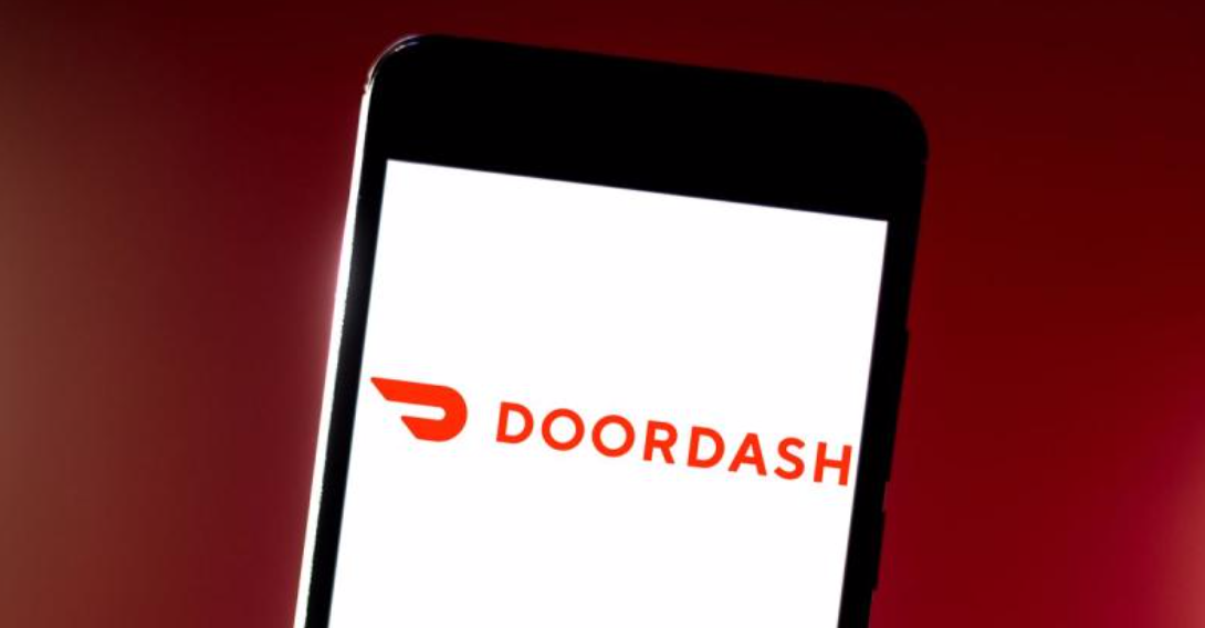 Doordash logo on mobile phone