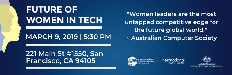 Banner announcing Future of Women in Tech